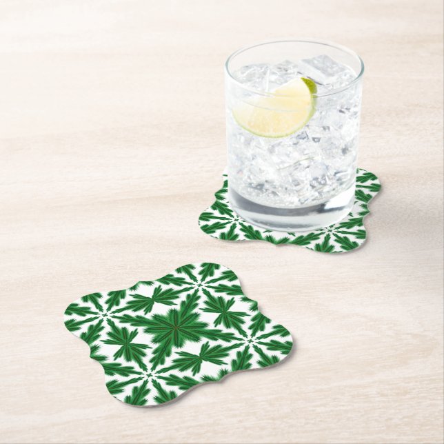 Pine Mandala Paper Coasters (Insitu)