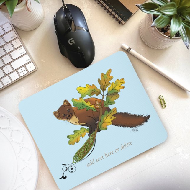 Pine Marten Autumn Leaves Mouse Mat (Creator Uploaded)