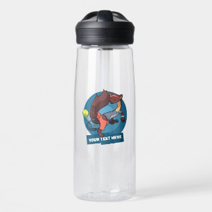 Pine Marten Custom Text Tennis Trick Shot Design Water Bottle