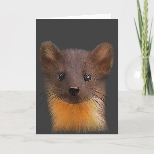 Pine Marten Greeting Card (Front)