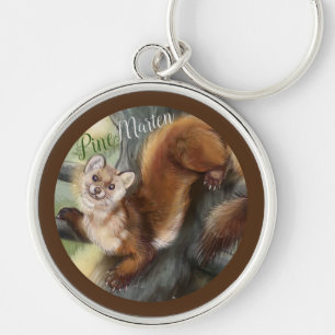 Pine Marten Key Ring