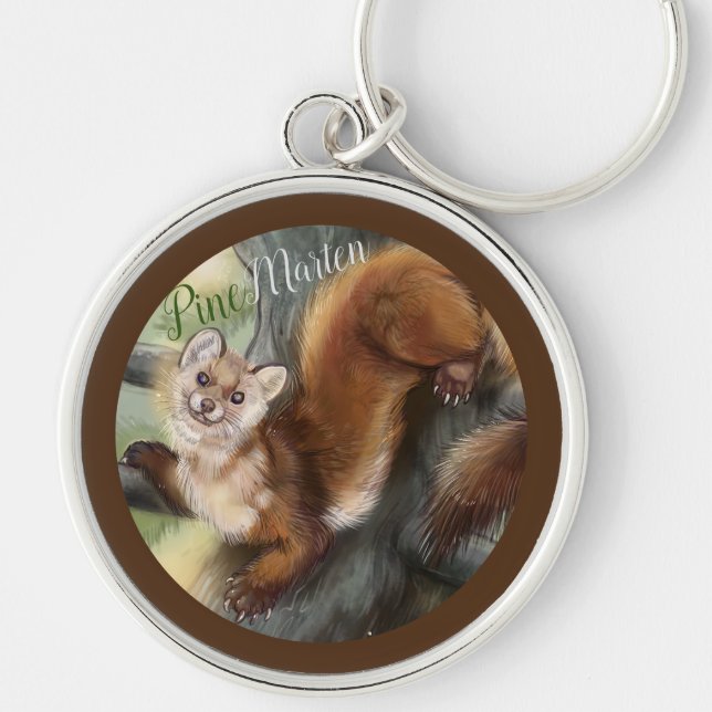 Pine Marten Key Ring (Front)