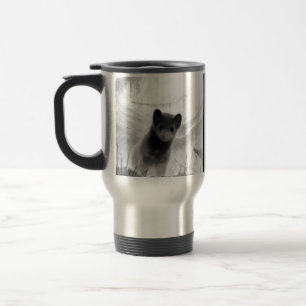 Pine Marten Spooky Halloween Forest Wildlife Dark  Travel Mug