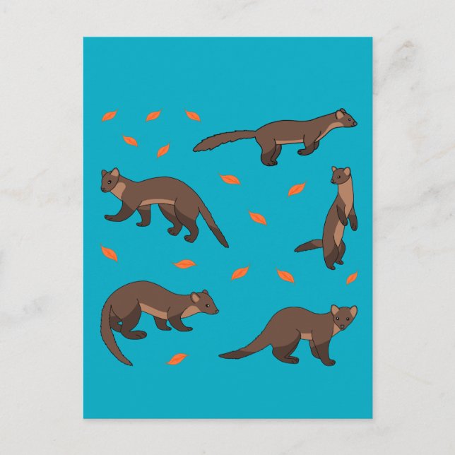 Pine Martens Postcard (Front)