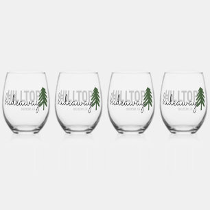 Pine Mountain Cabin Vacation Rental - Stemless Wine Glass