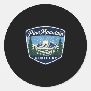 Pine mountain kentucky outdoor nature hiking classic round sticker