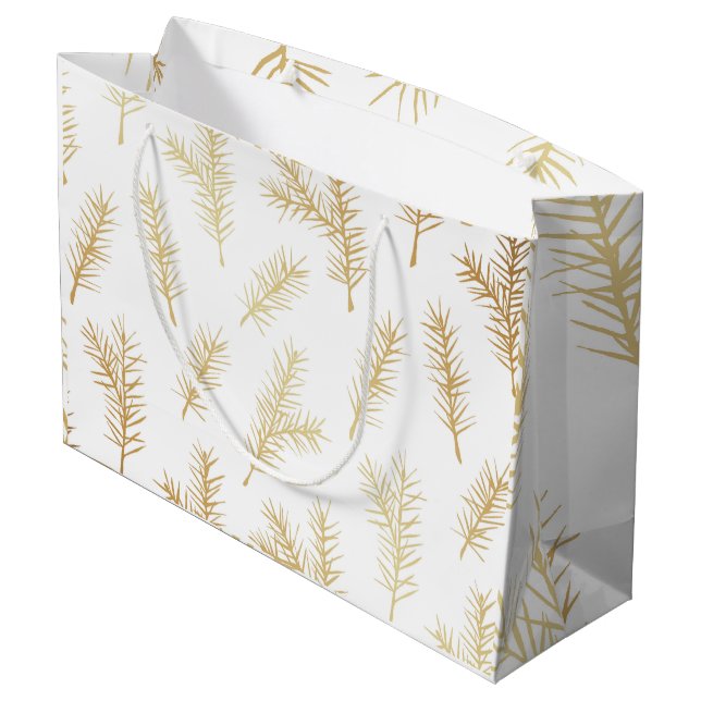 PINE NEEDLES IN GOLD GIFT BAGS (Back Angled)
