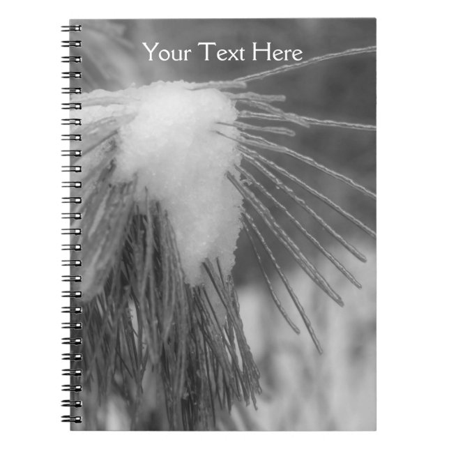 Pine Needles In Snow And Ice Nature Notebook (Front)