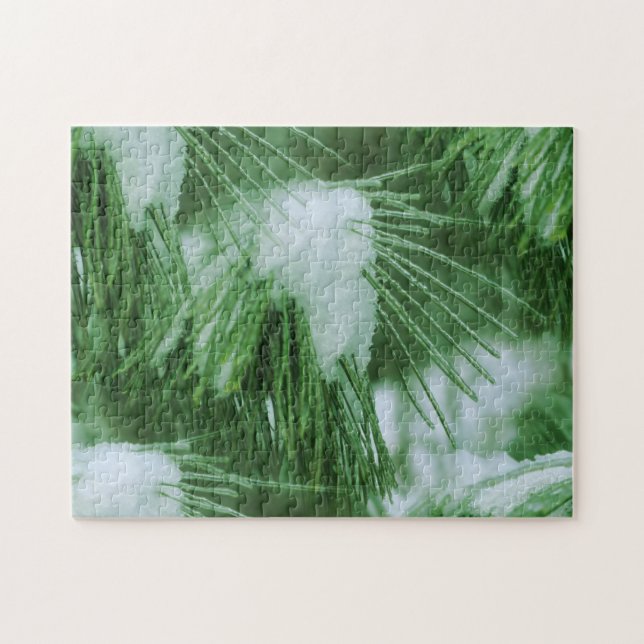Pine Needles In Snow And Ice Winter  Jigsaw Puzzle (Horizontal)
