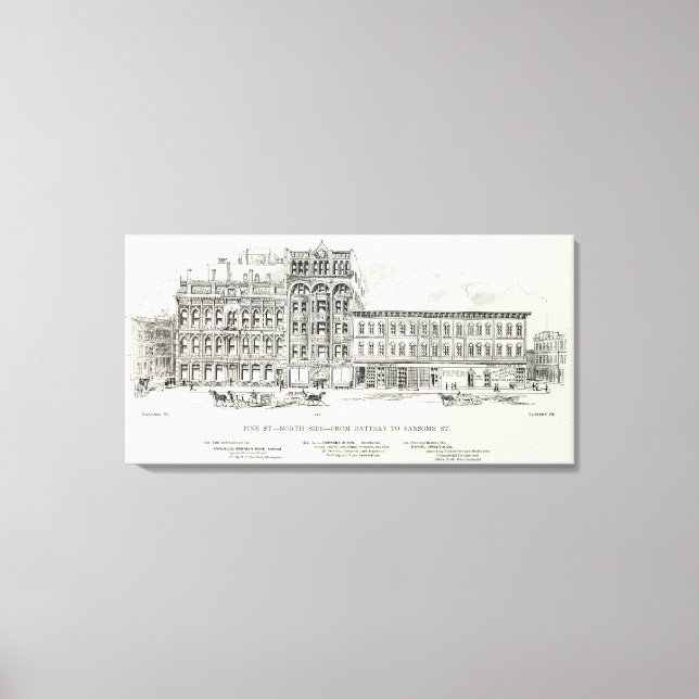 Pine North side Battery and Sansome Canvas Print (Front)