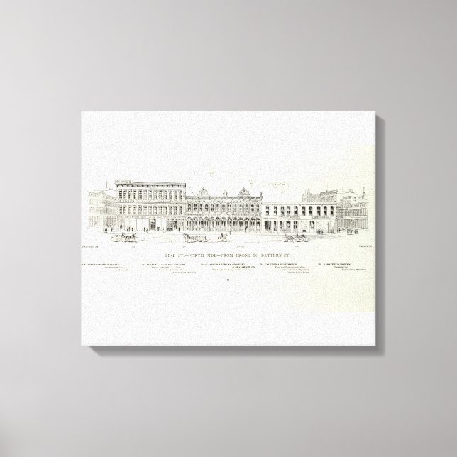 Pine North side Front and Battery Canvas Print (Front)