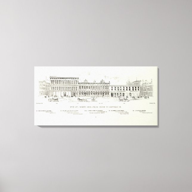 Pine North side Front and Battery Canvas Print (Front)