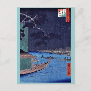 Pine of success,Asakusa River by Andō,Hiroshige Postcard