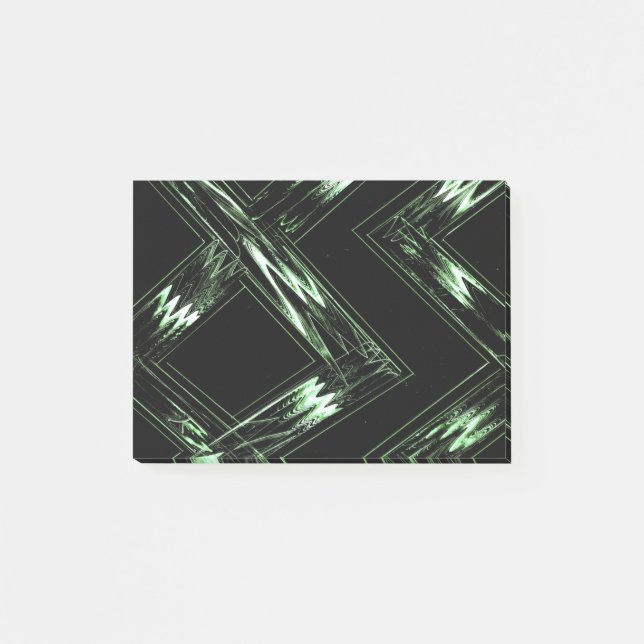 Pine Pattern in Perspective Post-it Notes (Front)