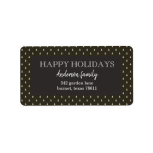 Pine Pattern Return Address Label