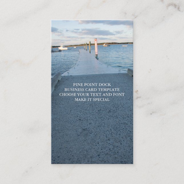 PINE POINT DOCK BUSINESS CARD TEMPLATE (Front)