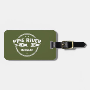 Pine River Michigan Kayaking Luggage Tag