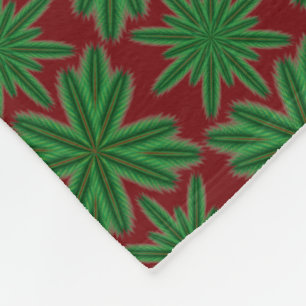 Pine Snowflakes Garnet Fleece Blanket (3 Sizes)