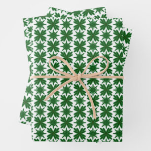 Pine Snowflakes Wrapping Paper