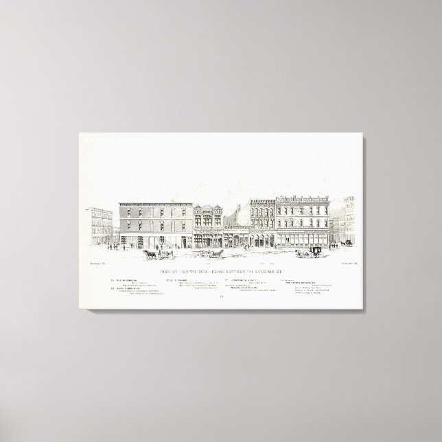 Pine South side Battery and Sansome Canvas Print (Front)