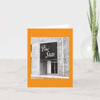 Pine State Building Illustration Raleigh NC Card