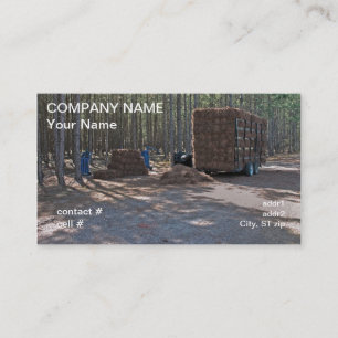 pine straw raking operation business card