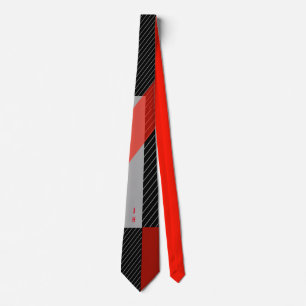 Pine stripe red, black and white tie