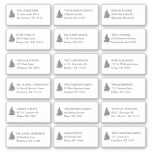 Pine Tree 18 Wedding Guest Recipient Name Address