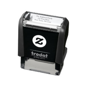 Pine Tree Address Self-inking Stamp