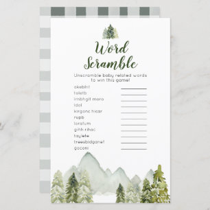 Pine Tree adventure Woodland Word Scramble