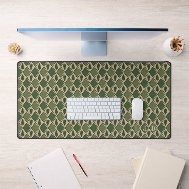 Pine Tree and Harlequin Desk Mat (Office 1)