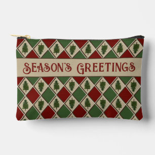 Pine Tree and Harlequin Small Cosmetic Bag