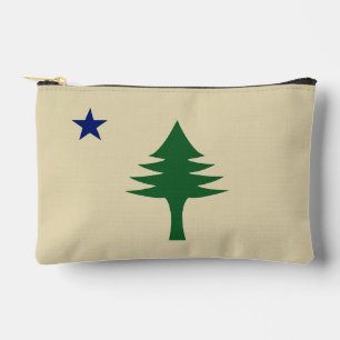 Pine tree and star 1901 flag of Maine State Accessory Pouch