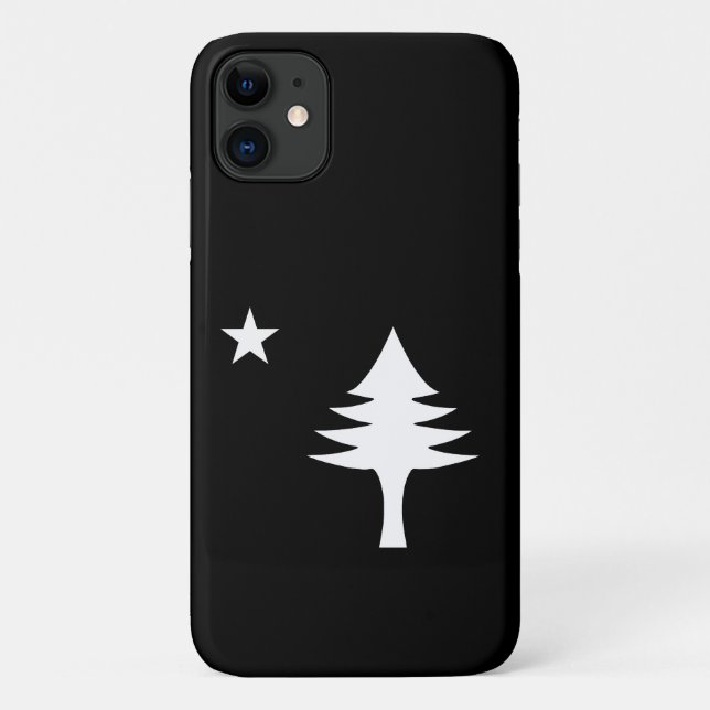 Pine tree and star 1901 flag of Maine State Case-Mate iPhone Case (Back)