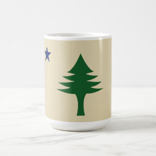 Pine tree and star 1901 flag of Maine State Coffee Mug