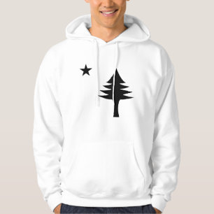 Pine tree and star 1901 flag of Maine State Hoodie