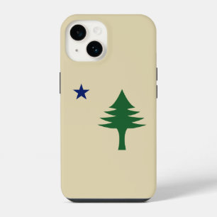 Pine tree and star 1901 flag of Maine State iPhone 14 Case