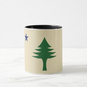 Pine tree and star 1901 flag of Maine State Mug