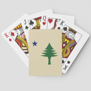 Pine tree and star 1901 flag of Maine State Playing Cards
