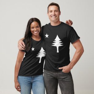 Pine tree and star 1901 flag of Maine State T-Shirt