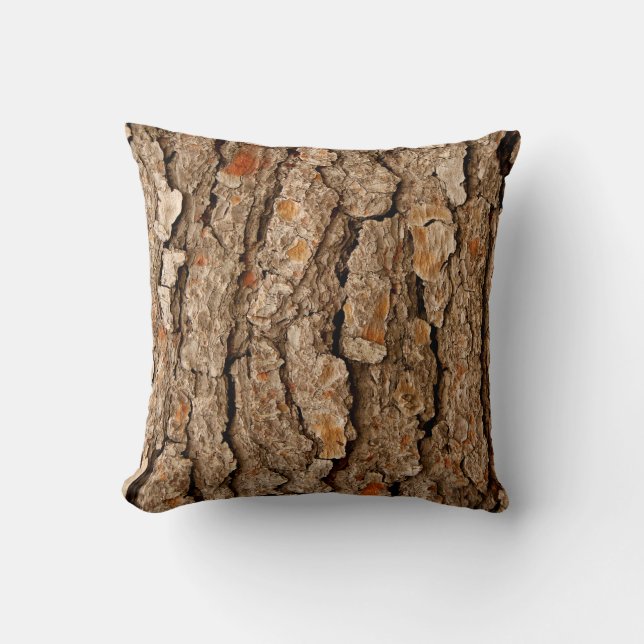 Pine Tree Bark Texture Cushion (Front)