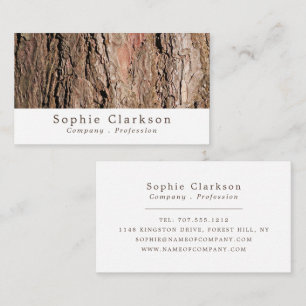 Pine Tree Bark Wood Effect, Rustic Business Card
