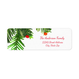 Pine Tree Branch - Return Address Label