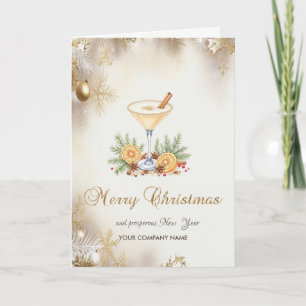 Pine Tree Branches Orange Drink Snowflakes Holiday