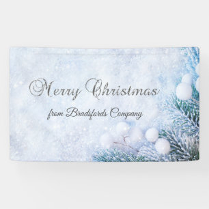 Pine Tree Branches,Snow  Banner