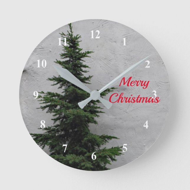 Pine Tree Christmas 36 Clock (Front)