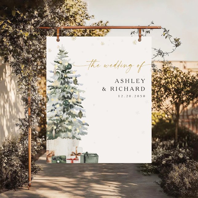 Pine Tree Christmas Wedding Backdrops Tapestry (Creator Uploaded)