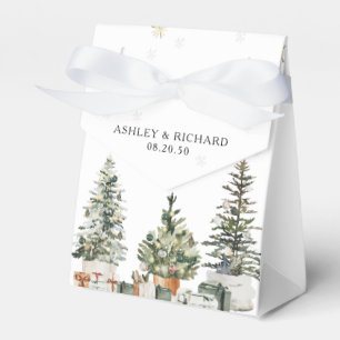 Pine Tree Christmas Wedding Favour Box