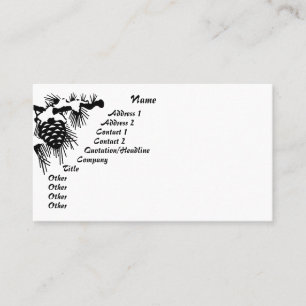Pine Tree Cones & Snow Mountains Business Card