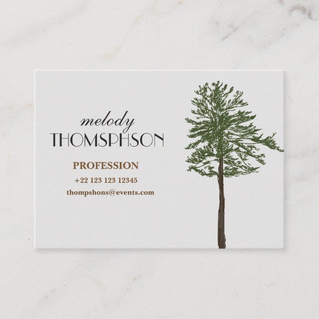 Pine Tree Custom  Business Card (Front)